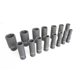 OPT-40215 Набор ударных головок глубоких 1/2", 10-32 мм, 15 предметов