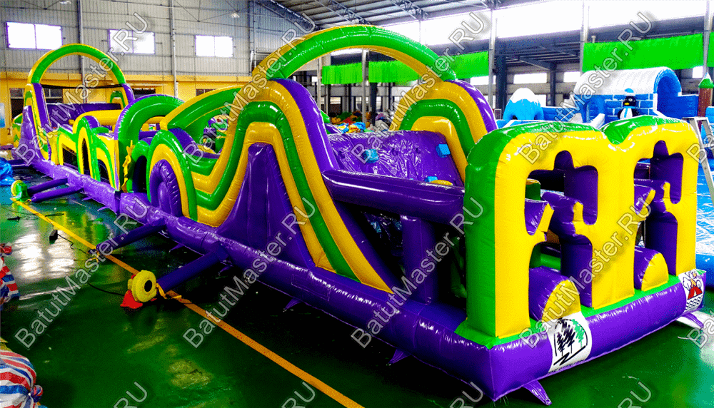 Надувной батут "Длинная полоса препятствий" 29*4*5 м