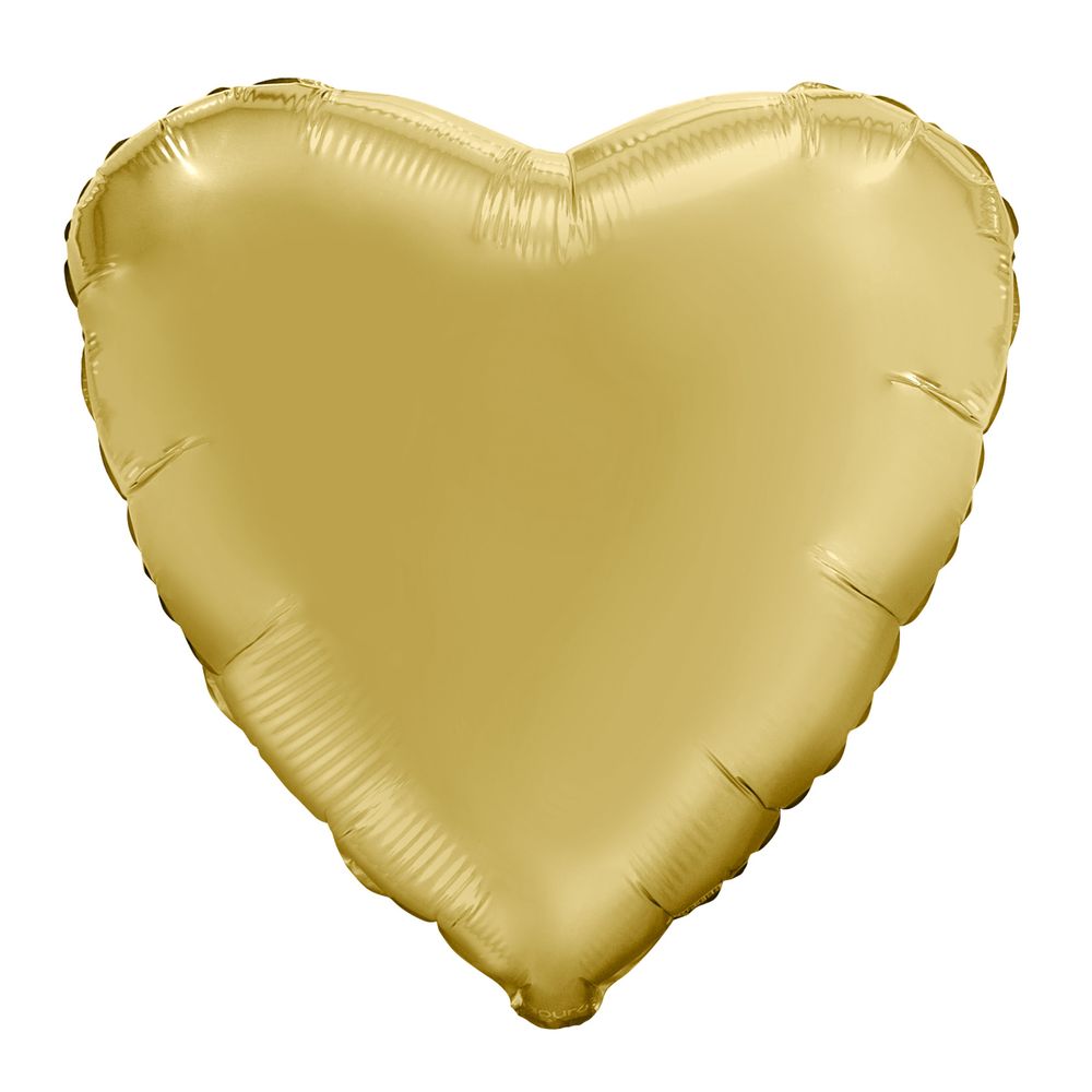 Ag Шар 19'' / 46 см Сердце Мистик Золото сатин (БГ-15)
