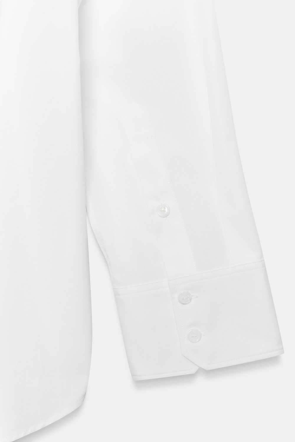 ZARA РУБАШКА ИЗ ПОПЛИНА — ZW COLLECTION, БЕЛЫЙ