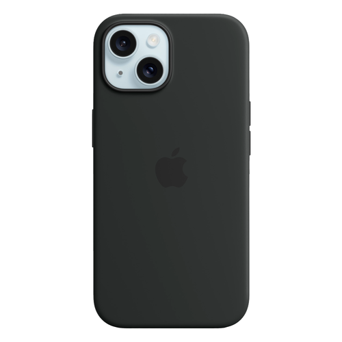 Силиконовый чехол с поддержкой MagSafe Apple Silicone Case для iPhone 15, Black (Черный)