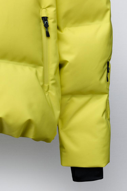 ZARA ВОДООТТАЛКИВАЮЩАЯ И ВЕТРОЗАЩИТНАЯ КУРТКА СО СЪЕМНЫМ КАПЮШОНОМ - SKI COLLECTION, НЕОНОВЫЙ ЖЕЛТЫЙ