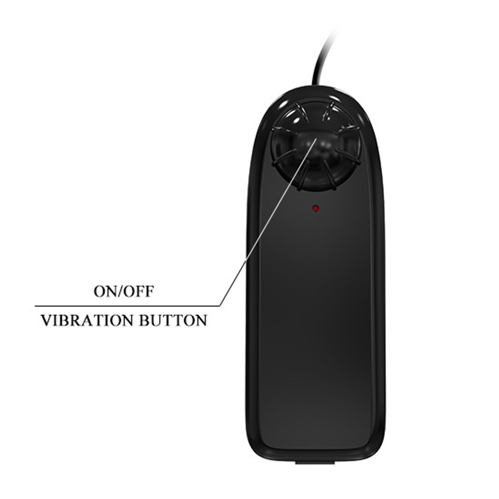 Телесный вибратор с выносным проводным пультом 23,4см Baile Johnson BW-008040Z