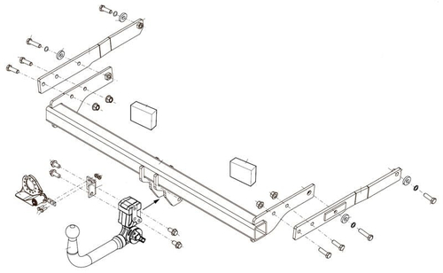 Фаркоп Brink (Thule) 632100 для FORD KUGA 12-(паспорт и сертификат в комплекте)(без электрики)