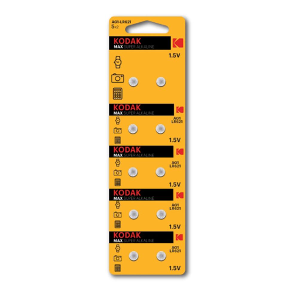 Батарейки Kodak AG0 LR521, LR63 [KAG0-10] MAX Button Cell | Kodak
