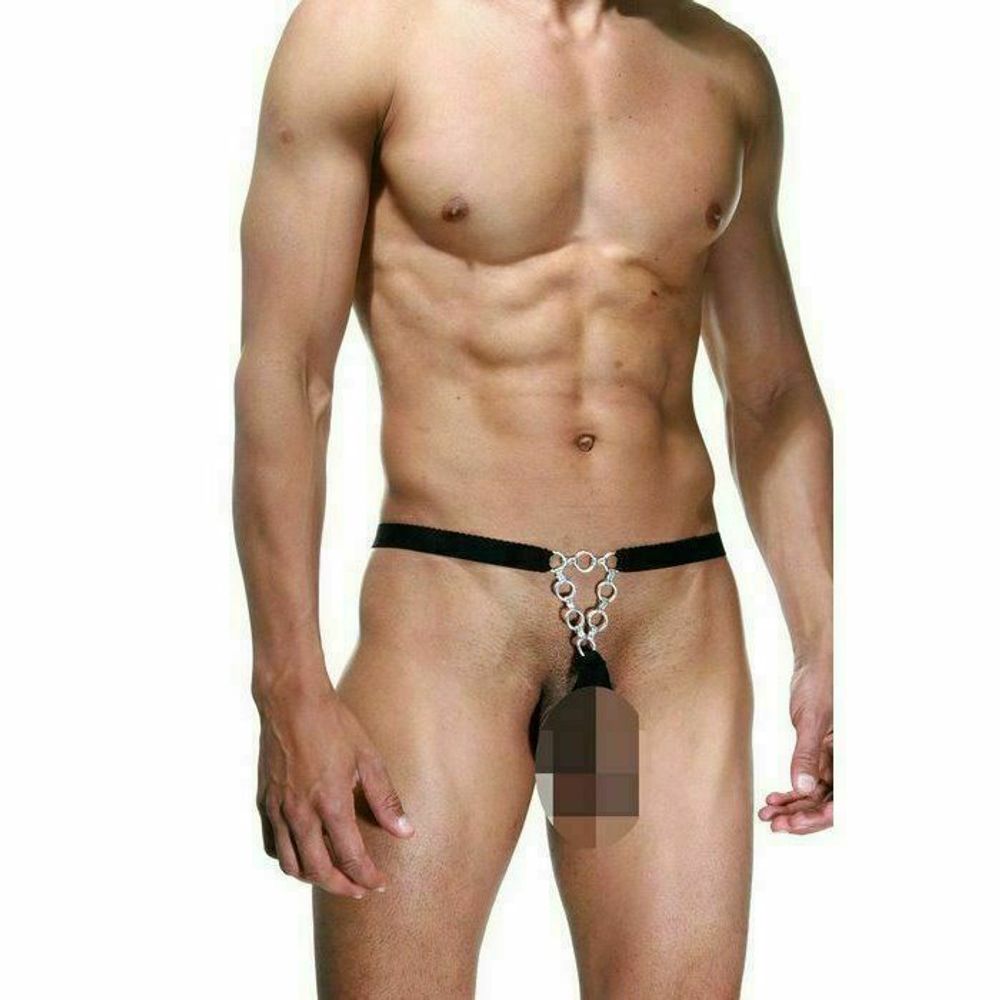 Мужские трусы стринги черные La Blinque LB15383