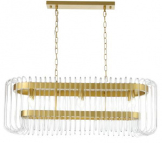 SL1228.203.08 Люстра подвесная ST-Luce Золотистый/Прозрачный E14 8*40W