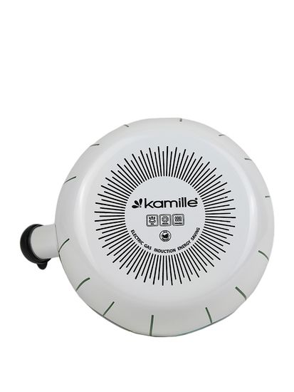 Чайник 2,2 л. эмалированный со свистком Kamille KM 1031 с черной бакелитовой ручкой