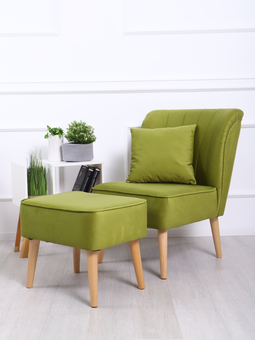 Кресло "Donatello" антивандальный велюр эпл/натурал