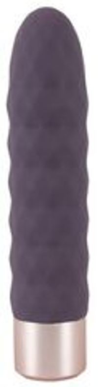 Фиолетовый мини-вибратор Elegant Diamond Vibe - 15 см.