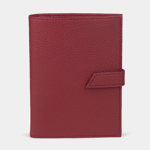 Обложка для паспорта и автодокументов из натуральной кожи теленка, вишневого цвета