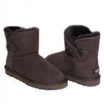 Угги Women's Mini Bailey Button Chocolate