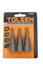 Набор бит с торцевыми магнитными головками TOLSEN 13х65мм 3шт. 77848