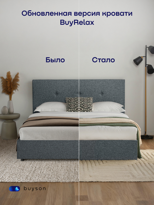Кровать BuyRelax (рогожка, с ПМ)
