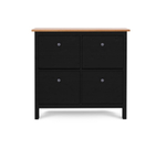 Обувница 4 ящика КЫМОР (HEMNES), 106х101х22 см, черный/светло-коричневый