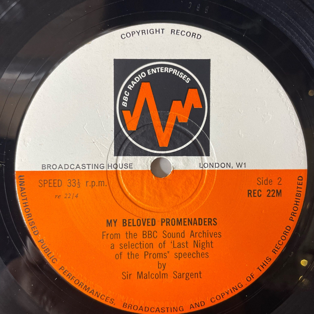 Винтажная виниловая пластинка LP Sir Malcolm Sargent My Beloved Promenaders (Англия 1968) Stand Up Комик Из Прошлого