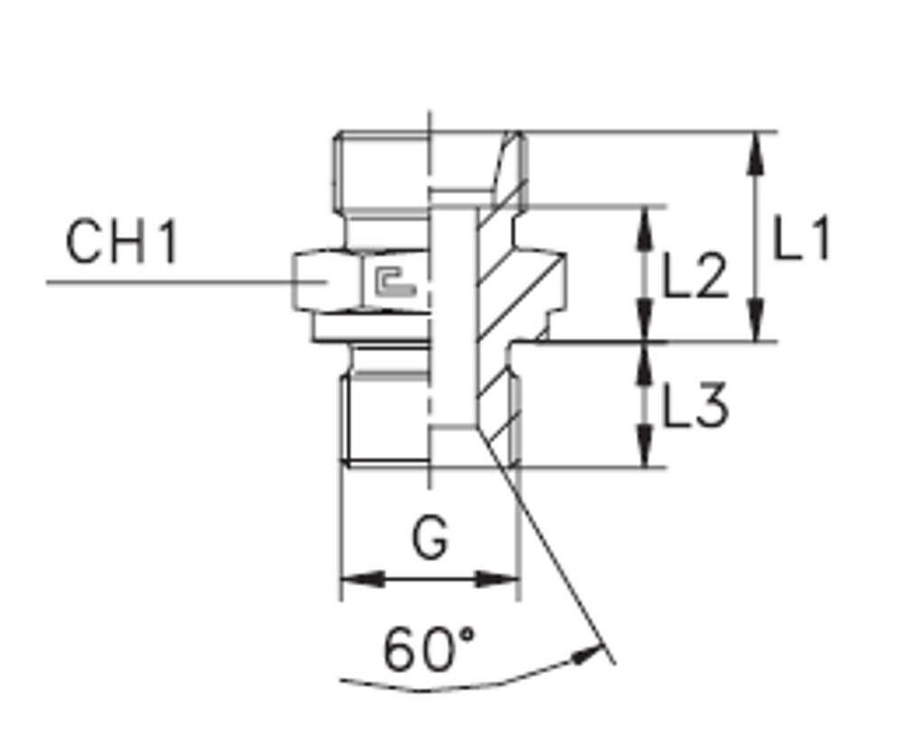 Штуцер FB DS10 BSP 1/4 (корпус)