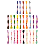 Нитки для вышивания (мулине), набор 25 цветов, 10 м, хлопок, DEVELIA (Девелиа), 665678