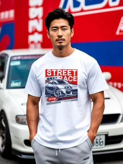 Футболка мужская y2k с принтом машиной