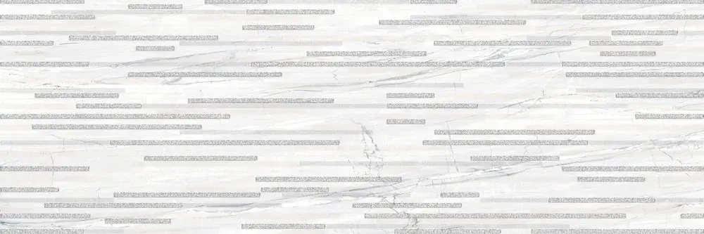 Декоративная плитка ALMA Ceramica DWU93SGP17R Singapore 30x90 серая / белая глянцевая под мозаику