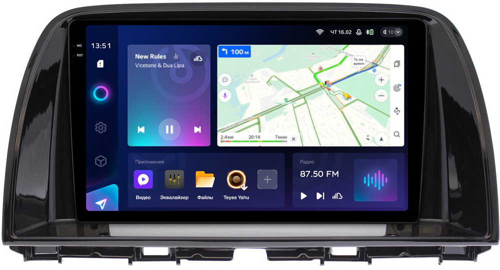 Магнитола для Mazda CX-5 2011-2017 (рамка 9) - Teyes CC3-2K на Android 10, 2K QLED, ТОП процессор, CarPlay, 4G SIM-слот