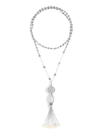 Колье "Round Shine Brush Pearl" Silver