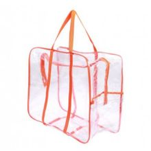 Сумка в РОДДОМ "Лебеди" розовый, без наполнения, прозрачная и косметичка,  54 см х 8 см х 24 см/26407 ООО "Акцент"