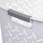 Корзина - органайзер универсальная для хранения с ручками «ДОМания «, цвет белый, 35*25*21.5см (лейбл)