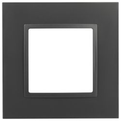 Рамка для розеток и выключателей ЭРА Elegance 14-5011-05 Classic, на 1 пост, антрацит