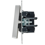 BRITE Выключатель 2-клавишный с индикацией для отелей 10А ВС10-2-9-БрА алюминий IEK