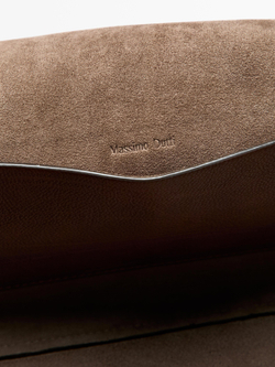 Massimo Dutti Дорожная косметичка из кожи наппа, шоколадный