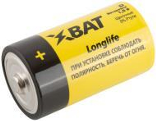 LR20 Батарейка щелочная, 1,5 В, тип D,  LR20 (2 шт./уп) ХВАТ---