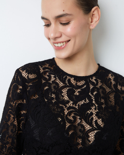 Топ из кружева Рьешар Мареско черный