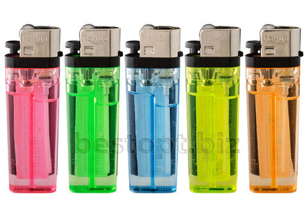 Зажикалки Кремниевые прозрачные BS100-1 (50шт*20бл)