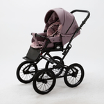 Универсальная детская коляска Adamex Porto Retro Deluxe (100% экокожа) P-SA14 (3в1)