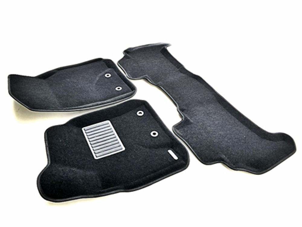 Коврики салона для TOYOTA LC 200 (2012-) (с крепежом) Euromat 3D Business черные. Арт. EMC3D-005103