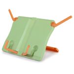 Подставка для книг ЮНЛАНДИЯ, регулируемый наклон, прочный ABS-пластик, светло-зеленая, 237898