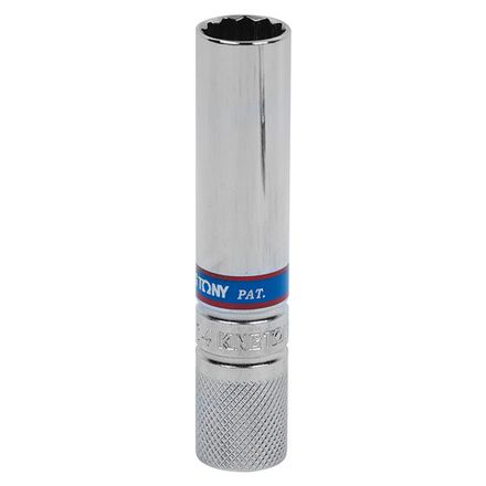 Цена на KING TONY (36C014) Головка свечная двенадцатигранная 3/8", 14 мм, L = 113 мм, резиновый фиксатор