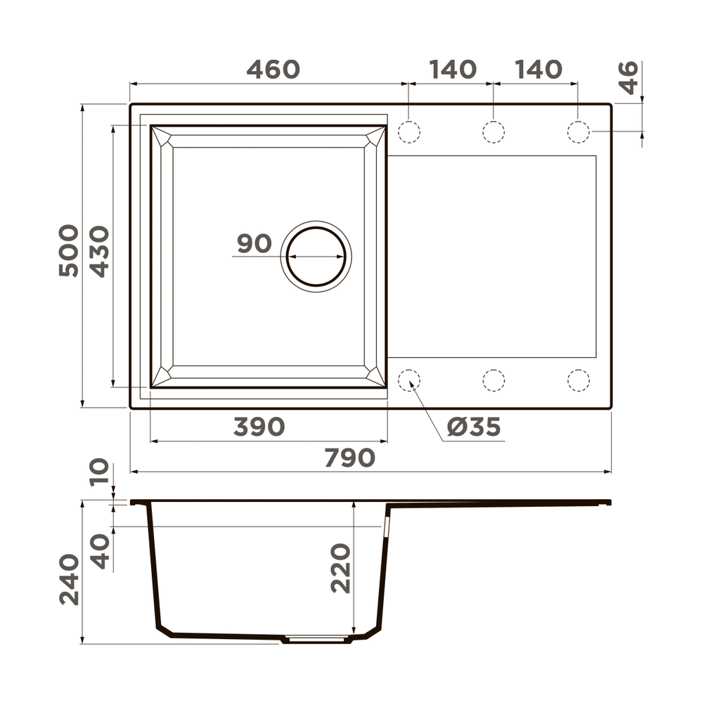 Мойка Omoikiri Sakaime 79-SA Tetogranit | Бежевый