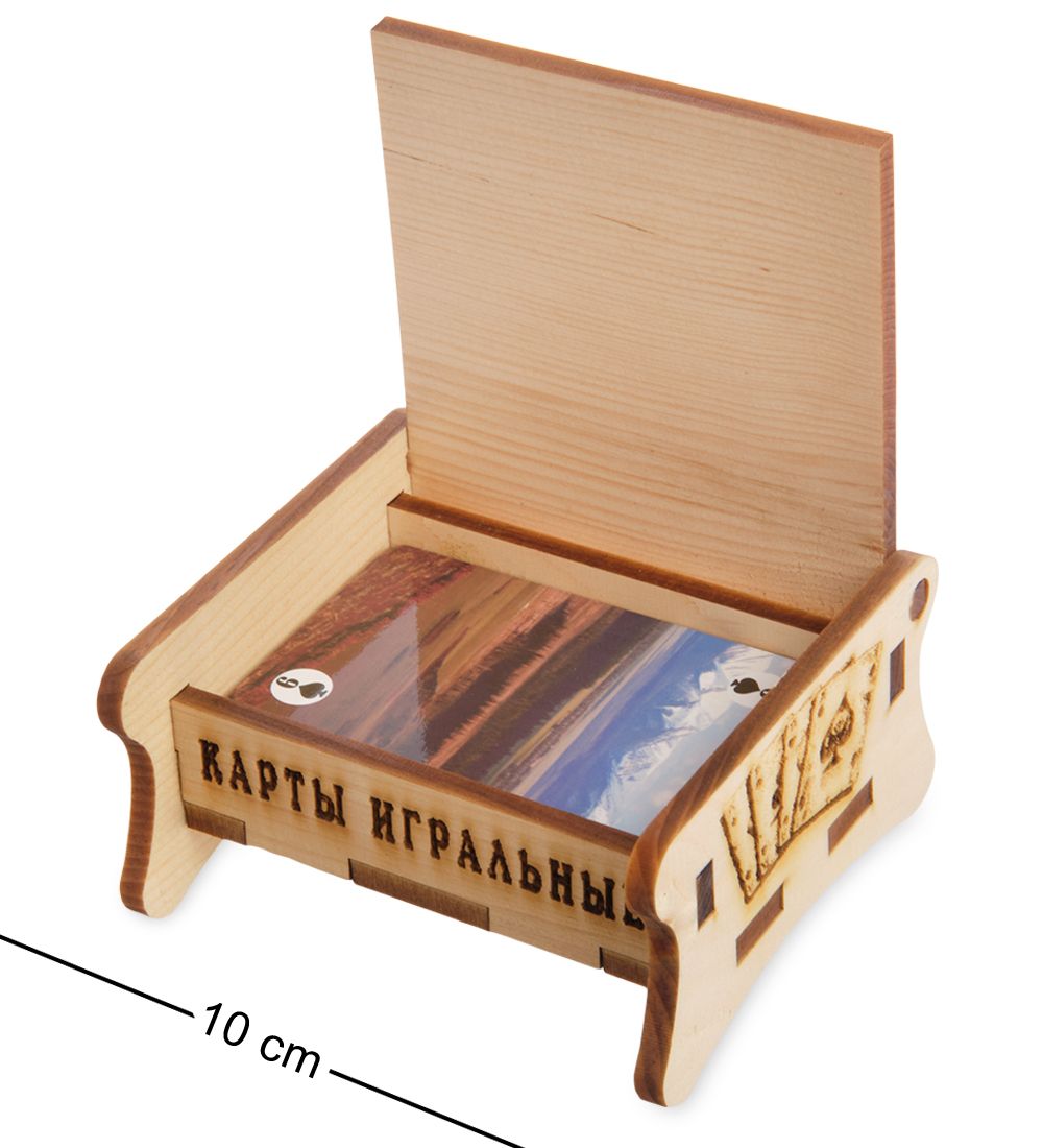 GAEM Home КД-37/003 Шкатулка с игральными картами «Волк»