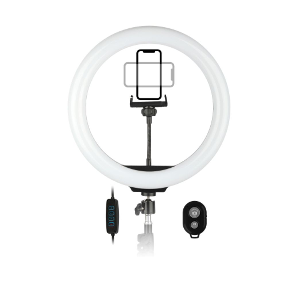 Штатив Era LRT-1445 для смартфона, фото и видео-камеры, с кольцевой лампой 13 , с беспроводным пультом для съемки | Era-pro