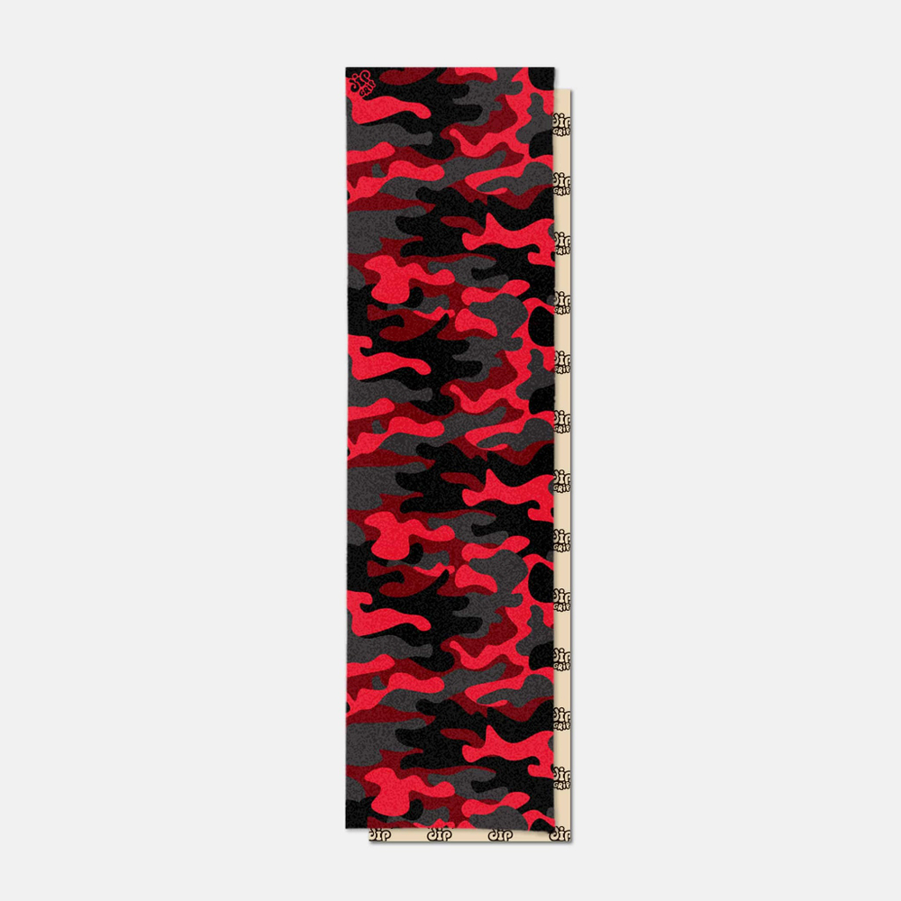 Шкурка для скейтборда Dip Grip CAMO: RED