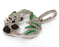 Подвеска "Панда", серебро, бренд,