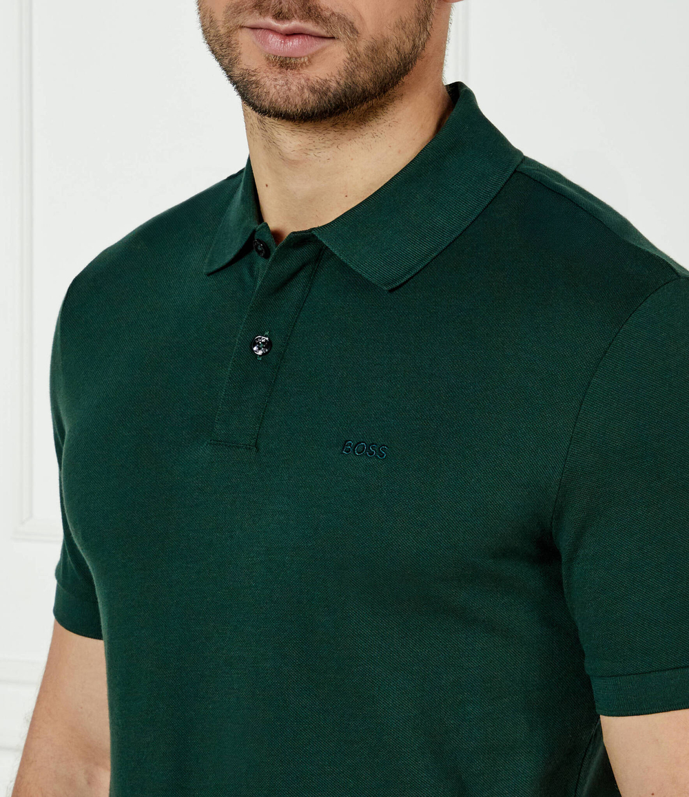 Поло Pallas BOSS BLACK - темно-зеленый(50468362)