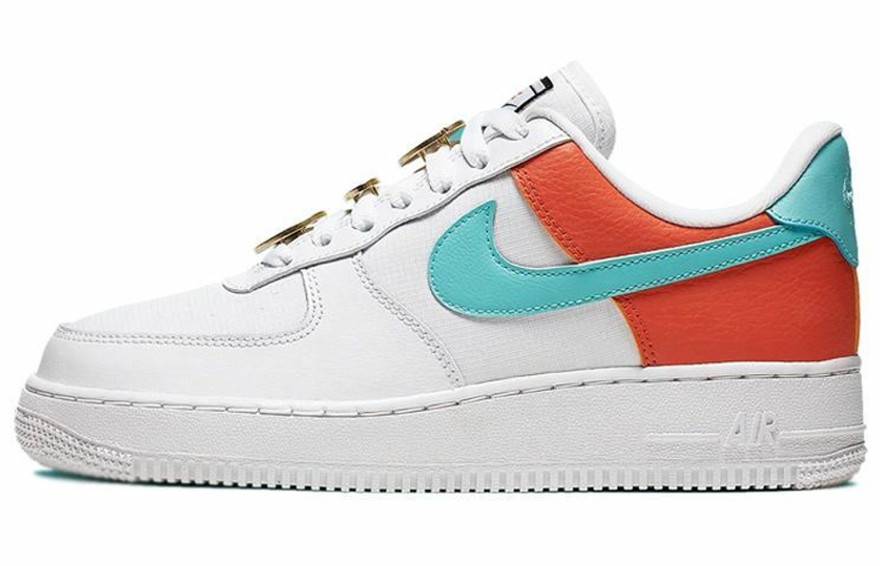 Кроссовки Nike Air Force 1 White Aqua Clay (Женская размерная сетка)