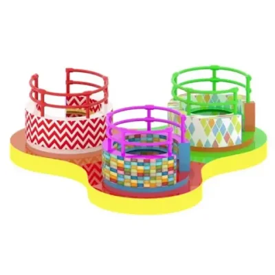 Карусель механическая "Тройные чашки" (240х240х70 см)