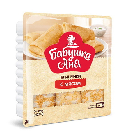 Блинчики с мясом "Бабушка Аня" 420г. Санта Бремор