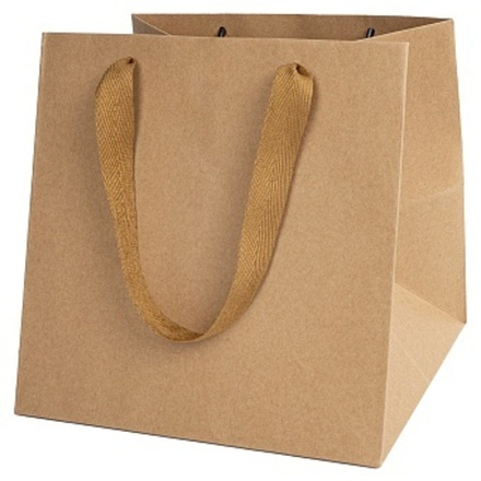 Крафт-пакет подарочный, с широким дном, 34*34*34 см.