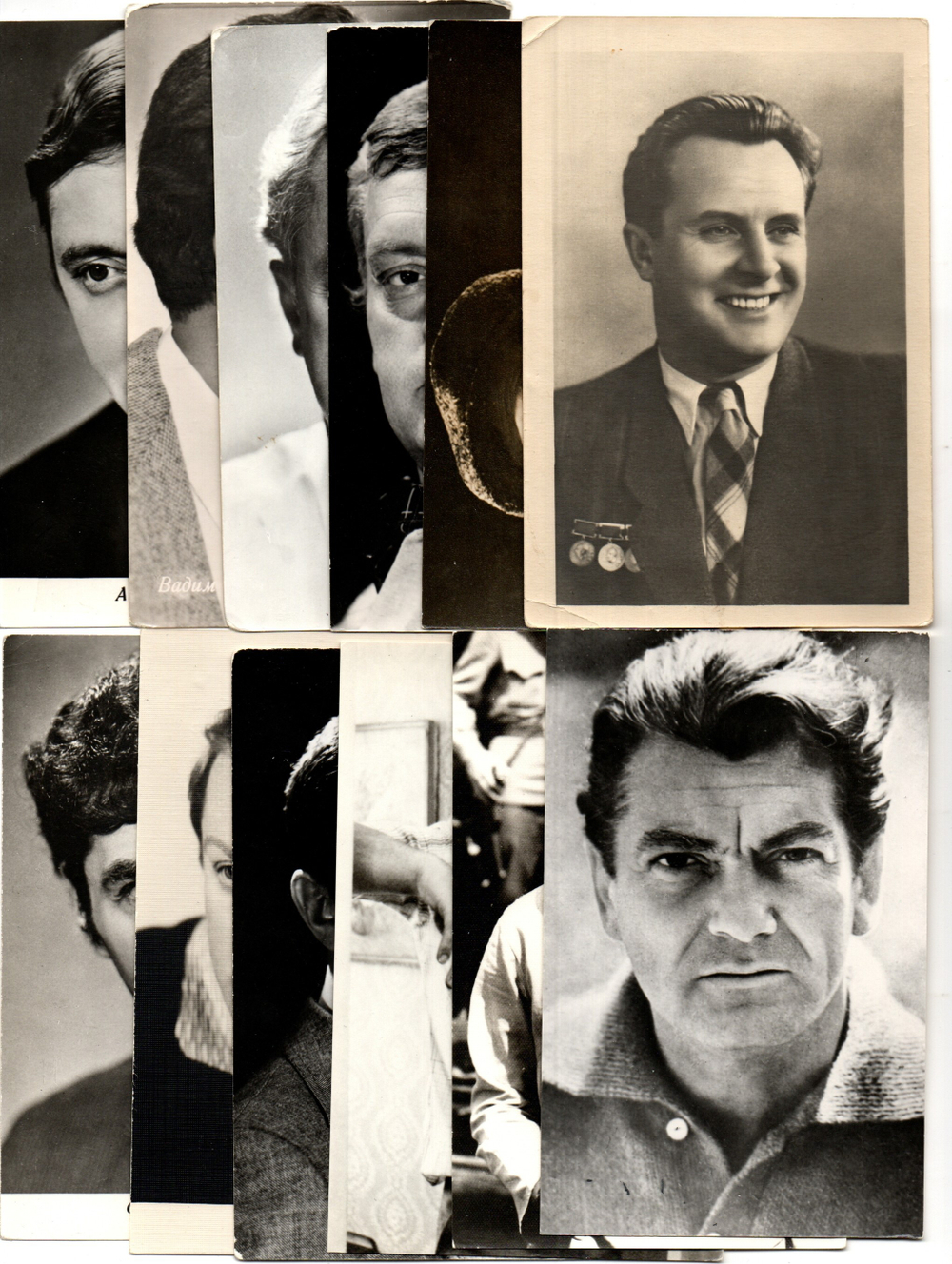 №97 Открытки Артисты и актёры СССР 1960–1970-е г. 25 штук. Чёрно-белые, чистые, без повторов