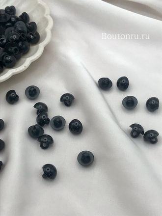 Пуговицы Черные Пластик на ножке